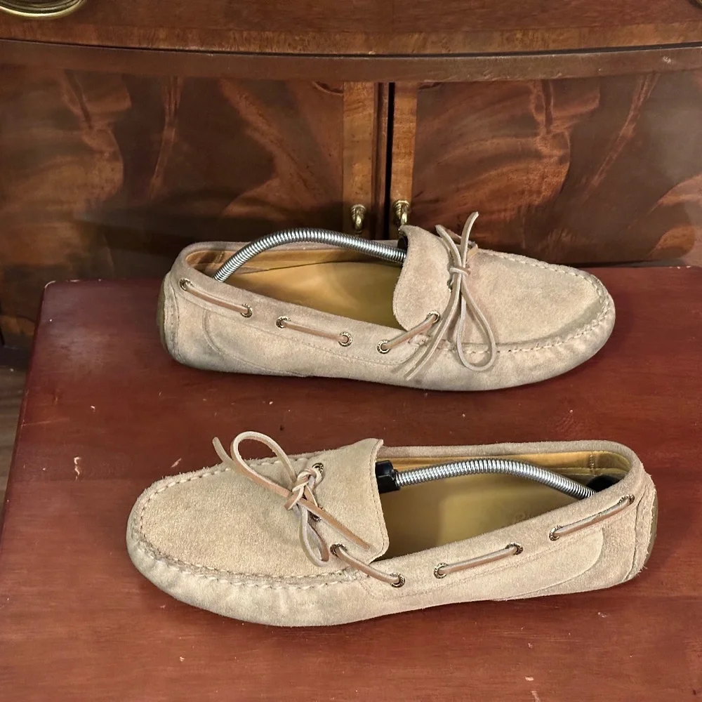 Sperry Beige Suede Moccasin Loafers